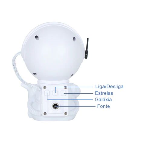 Projetor Astronauta Céu Estrelado - Transforme Seu Ambiente e Ilumine sua noite!