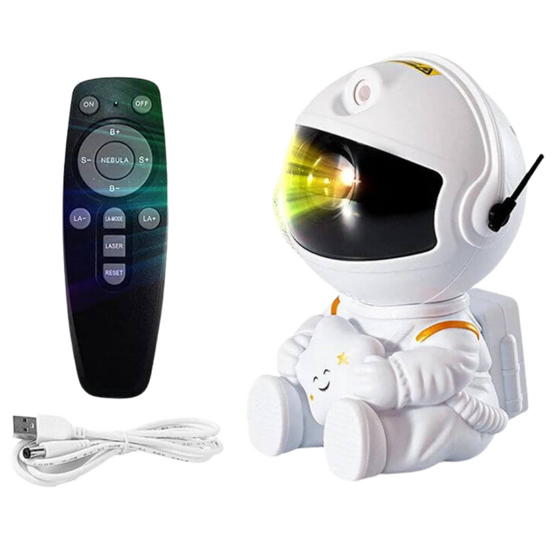 Projetor Astronauta Céu Estrelado - Transforme Seu Ambiente e Ilumine sua noite!
