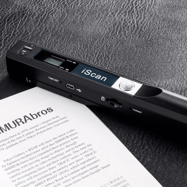 Scanner de Mão Sem Fio Alimentado por Pilhas - Digitalização Rápida e Fácil em Qualquer Lugar!