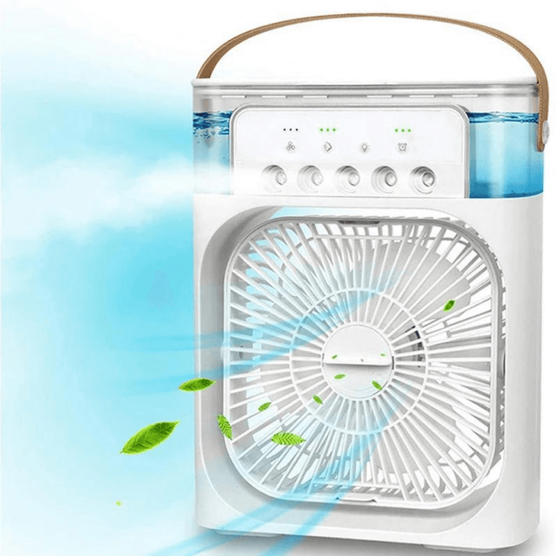 Mini Climatizador e Ventilador Portátil - Conforto Instantâneo na Palma da Sua Mão!