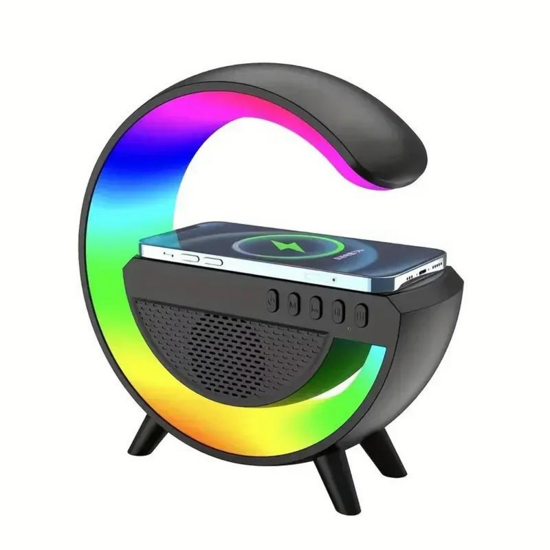 Luminária G Speaker Carregamento por Indução e Luzes RGB - Transforme sua Experiência Musical!