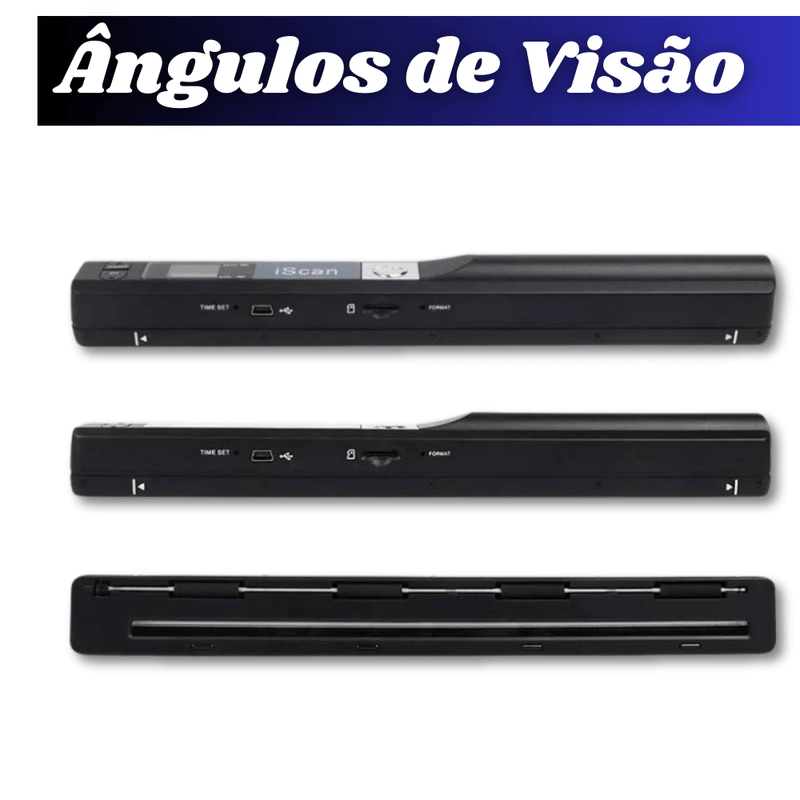 Scanner de Mão Sem Fio Alimentado por Pilhas - Digitalização Rápida e Fácil em Qualquer Lugar!